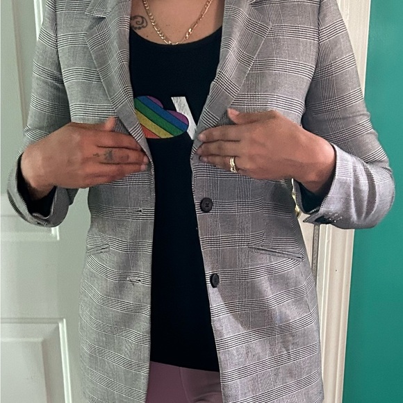 Calvin Klein Black and White Women's Jacket - Picture 8 of 13